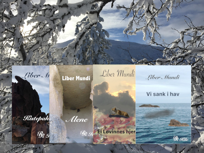 Serien Liber Mundi, fire bøker er utgitt, Kistepakta, Alene, Ei løvinnes hjerte, Vi sank i hav. Femte bok er under utarbeidelse, Lysglimt på snø. Forfatter R.R. Kile. 